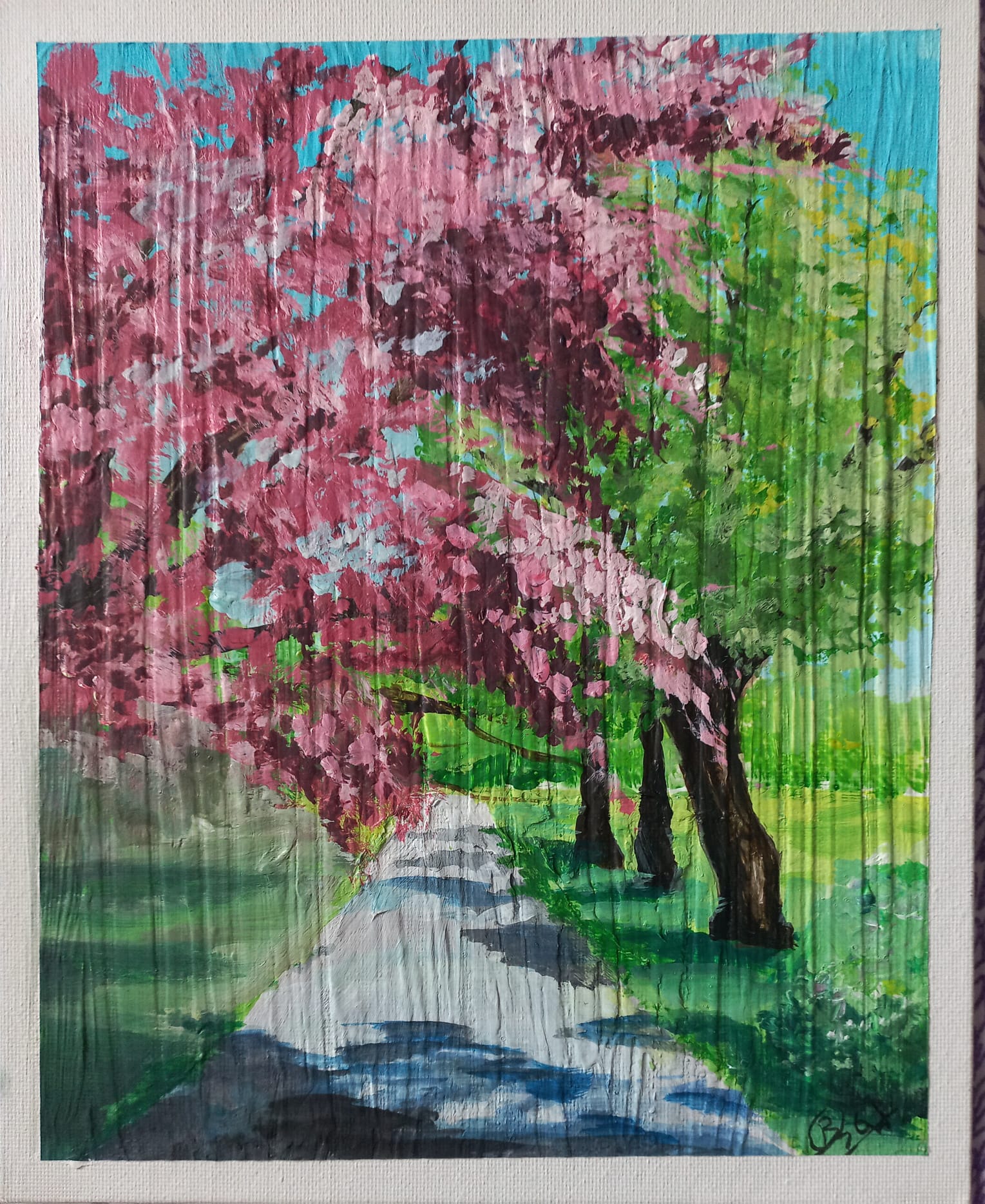 A Walk in Summer - Acrylics 2